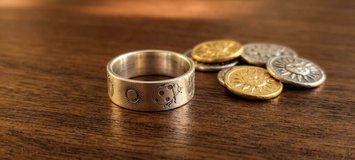 Срібна каблучка-оберіг &laquo;Символи удачі та Сонця&raquo; (925 проба) 1298 фото